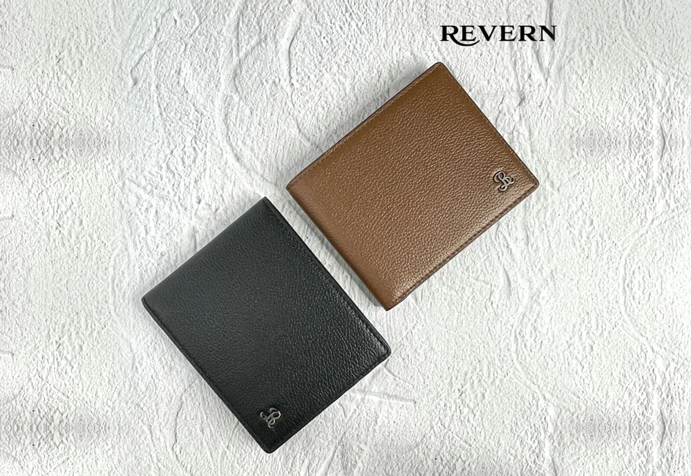 REVERN 슬림 반지갑 검정과 탄브라운 두 컬러