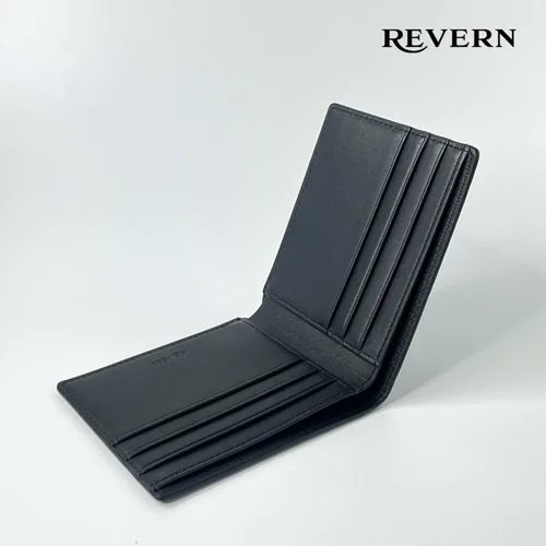 REVERN 슬림 반지갑 검정 내부 — 카드 수납 6칸