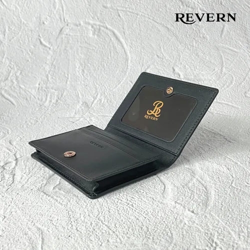 REVERN 카드 · 명함지갑 검정 내부 — 카드 수납 6칸